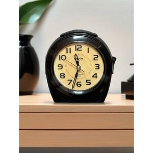 Elgin Analog Alarm Clock Light Sensor Night Light Silent Sweep Snooze Tested